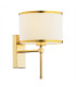Abbano Wall Lamp With Shade Cream With Gold Strip Brushed Brass-1