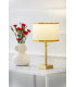 Abbano Wall Lamp With Shade Cream With Gold Strip Brushed Brass-2