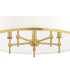 Abbano Cylindrical Pendant Ceiling 5 Light Cream With Gold Strip Brushed Brass-6