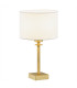 Abbano Table Lamp With Round Shade White Brushed Brass-1