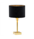 Abbano Table Lamp With Round Shade Black Brushed Brass-1
