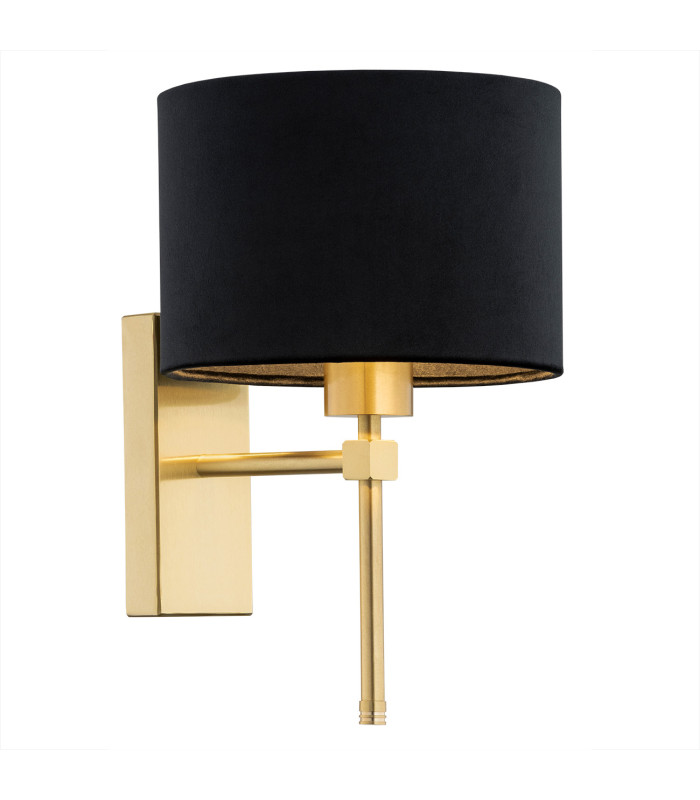 Abbano Wall Lamp With Shade Black Brushed Brass-1