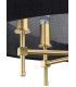 Abbano Cylindrical Pendant Ceiling 5 Light Black Brushed Brass-3