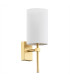 Abruzzo Wall Lamp With Shade White Brushed Brass-2