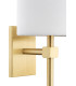 Abruzzo Wall Lamp With Shade White Brushed Brass-3