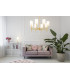 Abruzzo Multi Arm Pendant Ceiling 8 Light White Brushed Brass-2