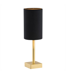 Abruzzo Table Lamp With Round Shade Black Brushed Brass-1