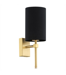 Abruzzo Wall Lamp With Shade Black Brushed Brass-2