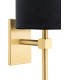 Abruzzo Wall Lamp With Shade Black Brushed Brass-3
