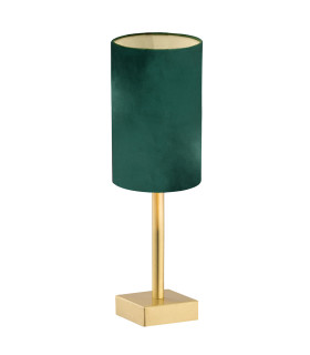 Abruzzo Table Lamp With Round Shade Green Brushed Brass-1