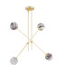 Absos Multi Arm Pendant Ceiling 4 Light White-Brown (Marble Colour) Brass-2