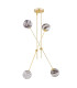 Absos Multi Arm Pendant Ceiling 4 Light White-Brown (Marble Colour) Brass-4