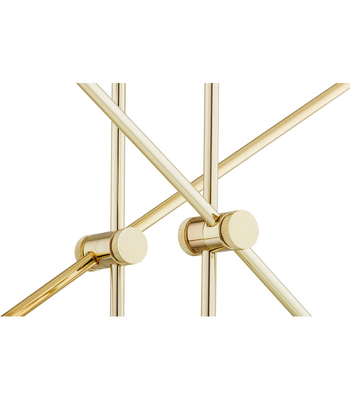 Absos Multi Arm Pendant Ceiling 4 Light White-Brown (Marble Colour) Brass-6