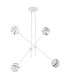 Absos Multi Arm Pendant Ceiling 4 Light White-Brown (Marble Colour) Cream White-2