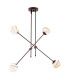 Absos Multi Arm Pendant Ceiling 4 Light White-Brown (Marble Colour) Chocolate Brown-1