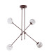 Absos Multi Arm Pendant Ceiling 4 Light White-Brown (Marble Colour) Chocolate Brown-2