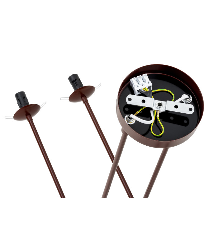Absos Multi Arm Pendant Ceiling 4 Light White-Brown (Marble Colour) Chocolate Brown-11