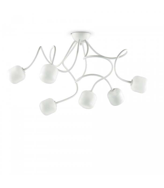 6 Light Multi Arm Ceiling Light White - 1
