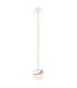 Almiros Globe Pendant Ceiling Light White-Brown (Marble Colour) Cream White Gold Wire-1