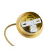 Almiros 30cm Globe Pendant Ceiling Light White-Brown (Marble Colour) Brushed Brass Gold Wire-6