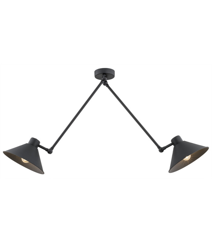 Altea Semi Flush Ceiling 2 Light Black Structure-1