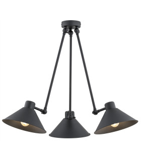 Altea Multi Arm Semi Flush Ceiling Lamp Black Structure-1