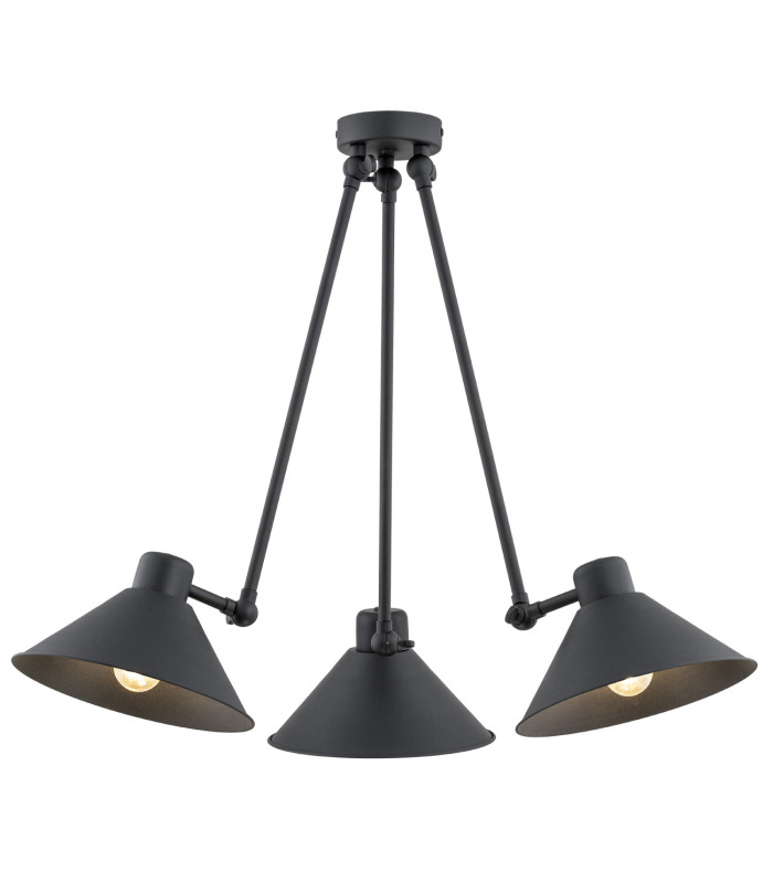 Altea Multi Arm Semi Flush Ceiling Lamp Black Structure-1