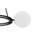 Amalfi Globe Pendant Ceiling 3 Light Opal Matt Black Structure Brass Elements-4