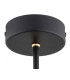 Amalfi Globe Pendant Ceiling 3 Light Opal Matt Black Structure Brass Elements-5