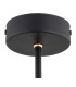 Amalfi Globe Pendant Ceiling 5 Light Opal Matt Black Structure Brass Elements-6