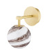 Aruba Wall Lamp White-Brown (Marble Colour) Brushed Brass-4