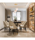 Aruba Cluster Pendant Ceiling 3 Light White-Brown (Marble Colour) Brushed Brass-3