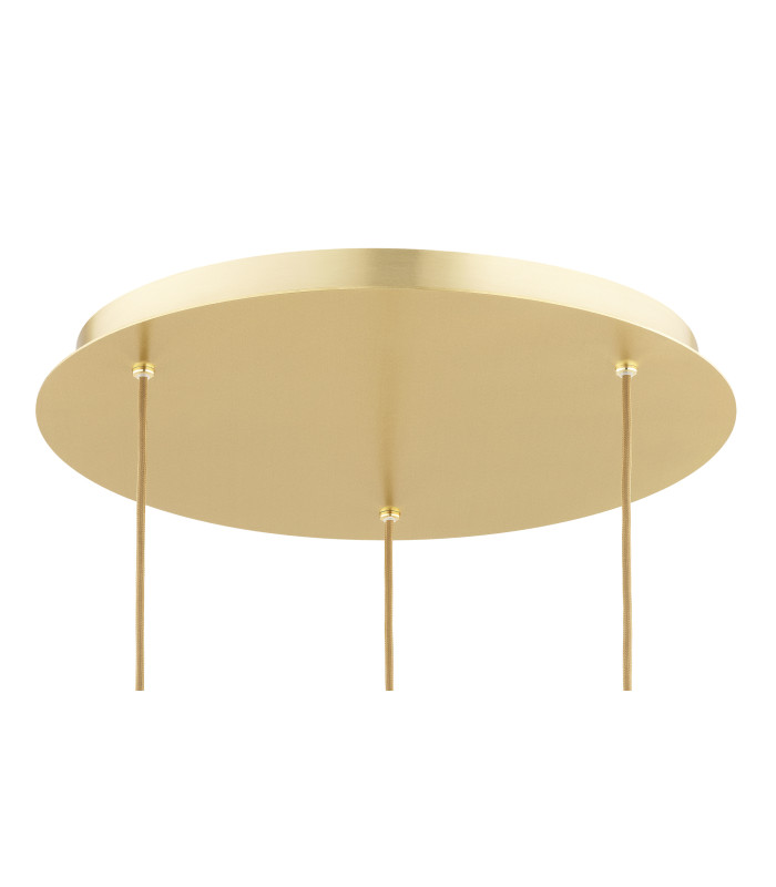 Aruba Cluster Pendant Ceiling 3 Light White-Brown (Marble Colour) Brushed Brass-5