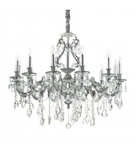 12 Light Pendant Light Silver - 1
