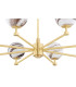 Aruba Multi Arm Pendant Ceiling 8 Light White-Brown (Marble Colour) Brushed Brass-4