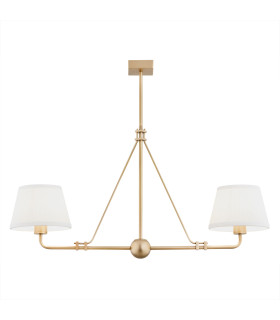 Atrani Multi Arm Pendant Ceiling 2 Light Cream Old Gold-1