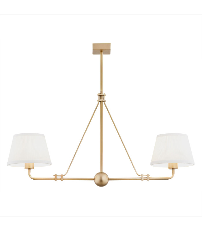 Atrani Multi Arm Pendant Ceiling 2 Light Cream Old Gold-1