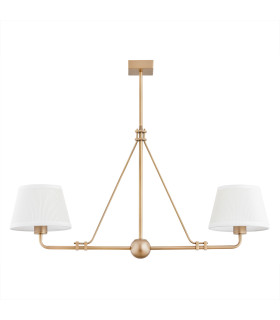 Atrani Multi Arm Pendant Ceiling 2 Light Cream Old Gold-2