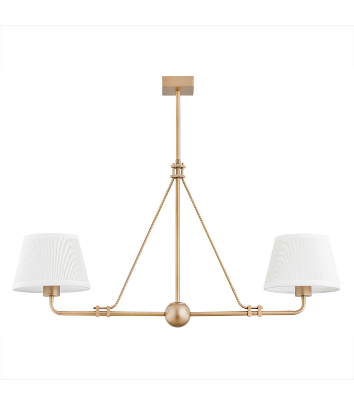 Atrani Multi Arm Pendant Ceiling 2 Light Cream Old Gold-2