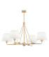 Atrani Multi Arm Pendant Ceiling 4 Light Cream Old Gold-1