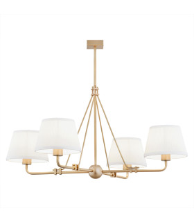 Atrani Multi Arm Pendant Ceiling 4 Light Cream Old Gold-1