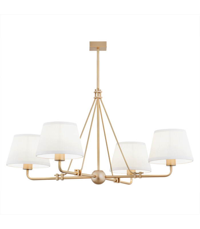 Atrani Multi Arm Pendant Ceiling 4 Light Cream Old Gold-1