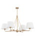 Atrani Multi Arm Pendant Ceiling 4 Light Cream Old Gold-2