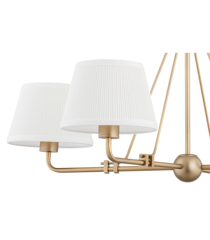 Atrani Multi Arm Pendant Ceiling 4 Light Cream Old Gold-3