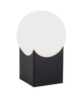 Austin Globe Table Lamp Opal Matt Black Matt-1