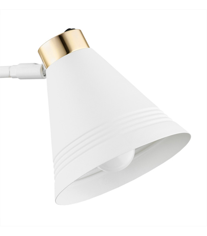 Avalone Dome Wall Lamp White Structure Brass Elements V1-3