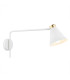 Avalone Dome Wall Lamp White Structure Brass Elements V2-1