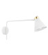 Avalone Dome Wall Lamp White Structure Brass Elements V2-2