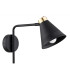 Avalone Dome Wall Lamp Black Structure Brass Elements V1-2