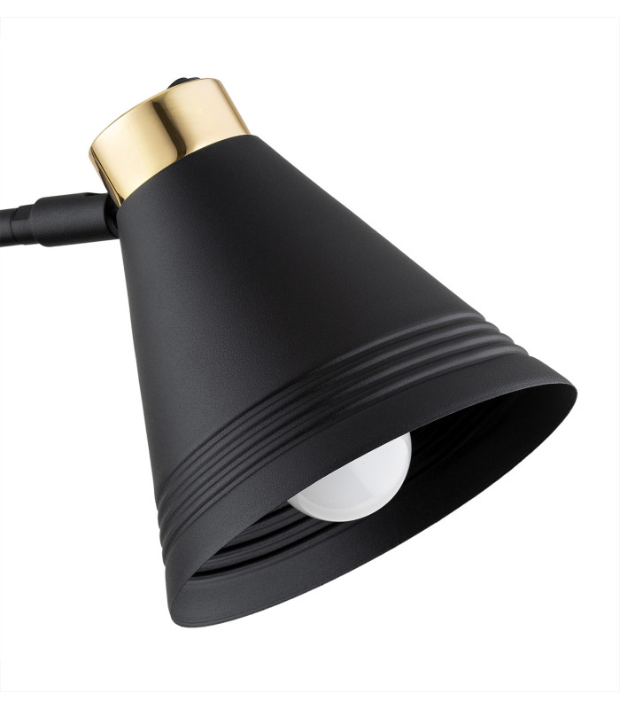Avalone Dome Wall Lamp Black Structure Brass Elements V1-3